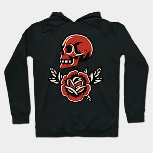 Flower skull traditional Hoodie